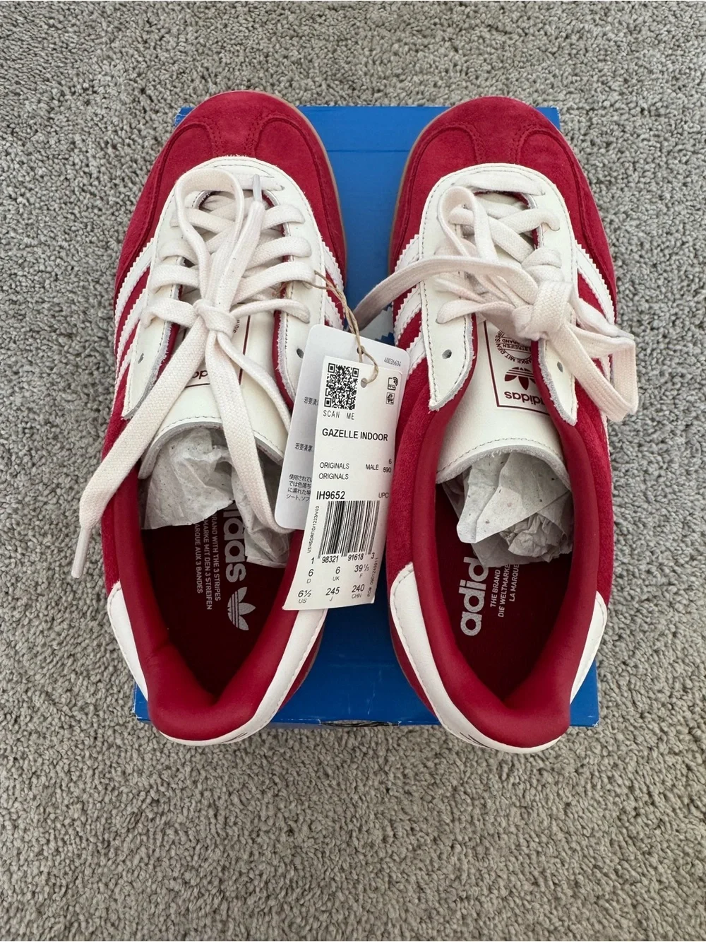 Adidas Gazelle Indoor Red/White - Picture 4 of 8